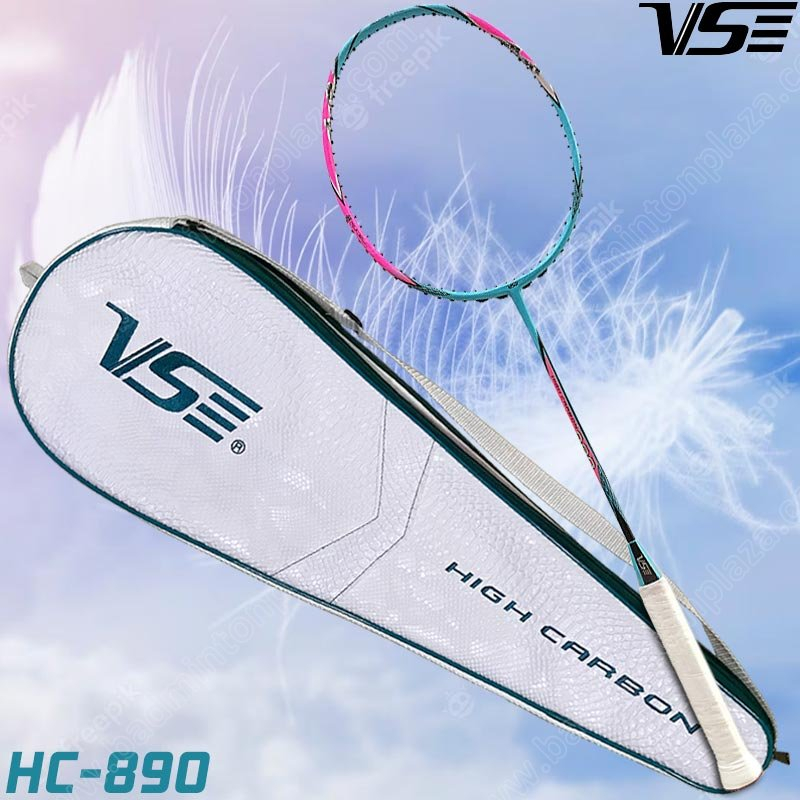 ไม้แบดมินตัน 🆚 HIGH CARBON 890 น้ำหนักเบา 6U แถมเอ็น+กริ๊ป VS (HC-890 ...