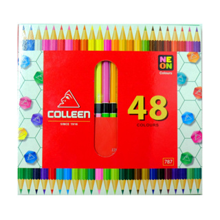 ดินสอสี สีระบายรูป สีไม้ ดินสอสี สีไม้คอลลีน 48สี24แท่ง