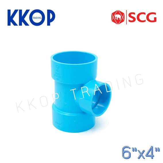 สามทางลดบาง สามทางลด แบบบาง ชั้น 8.5 พีวีซี สีฟ้า เอสซีจี PVC SCG 6