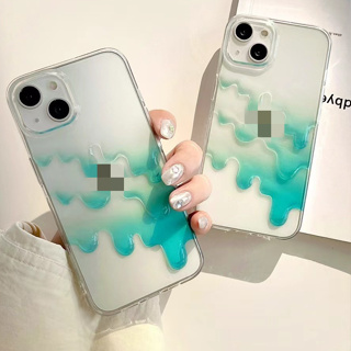 🎁ส่งของขวัญ🎁เคสไอโฟน สำหรับ 11 14 for iPhone Case 13 12 Pro Max สีฟ้า ไอศครีม ครีม กันกระแทก เคสนิ่ม เคสโทรศัพท์
