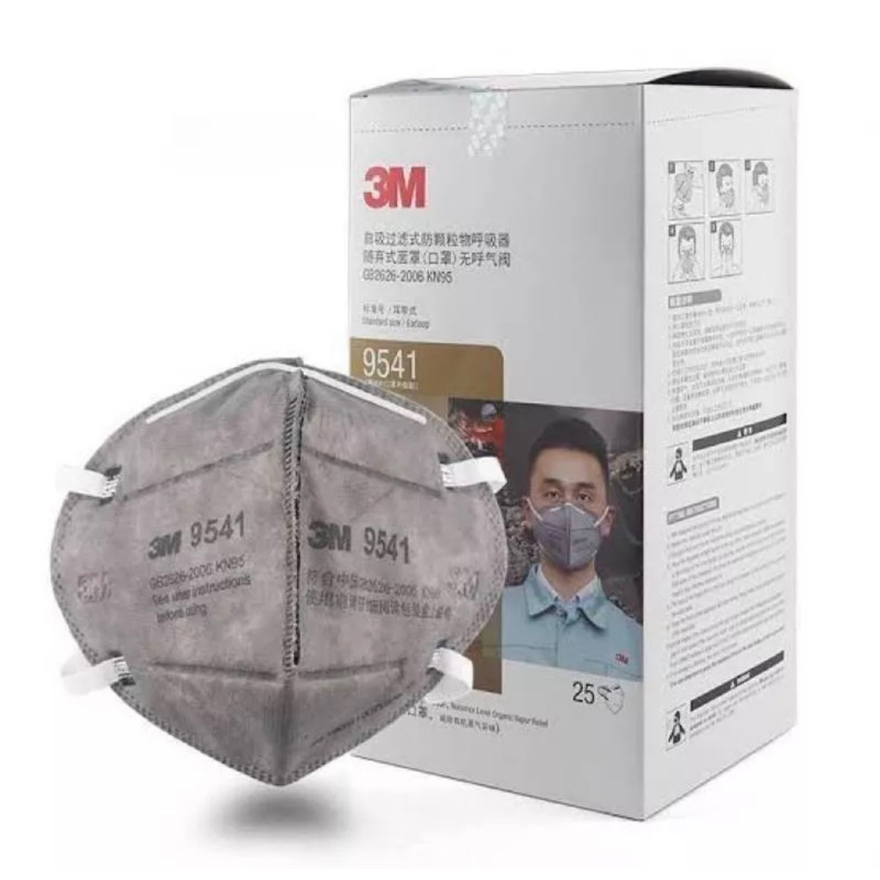 3m-9541-หน้ากาก3m-ป้องกันแก๊ส-กรดและฝุ่นละออง-ไอระเหยสารเคมี-เป็นชนิดคล้องหู-1ชิ้น