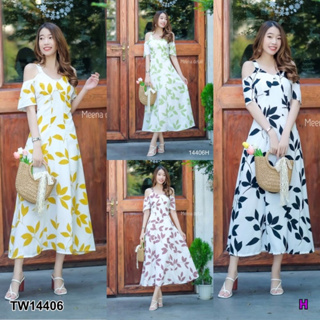 TW14406 Maxi Dress เดรสยาว สายเดี่ยว