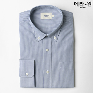 era-won Premium Quality เสื้อเชิ้ต ทรงปกติ Dress Shirt แขนยาว สี Gossip Blue