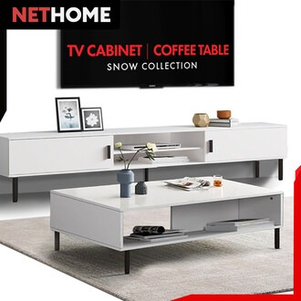 nethome-ชั้นวางทีวี-วางของ-โต๊ะกลาง-มินิมอล-สีขาว-tv-cabinet-tv-rack-coffee-table