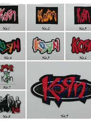 ตัวรีดติดเสื้อ Korn ตกแต่งเสื้อผ้า หมวก กระเป๋า แจ๊คเก็ตยีนส์ Hipster Embroidered Iron On Sew on