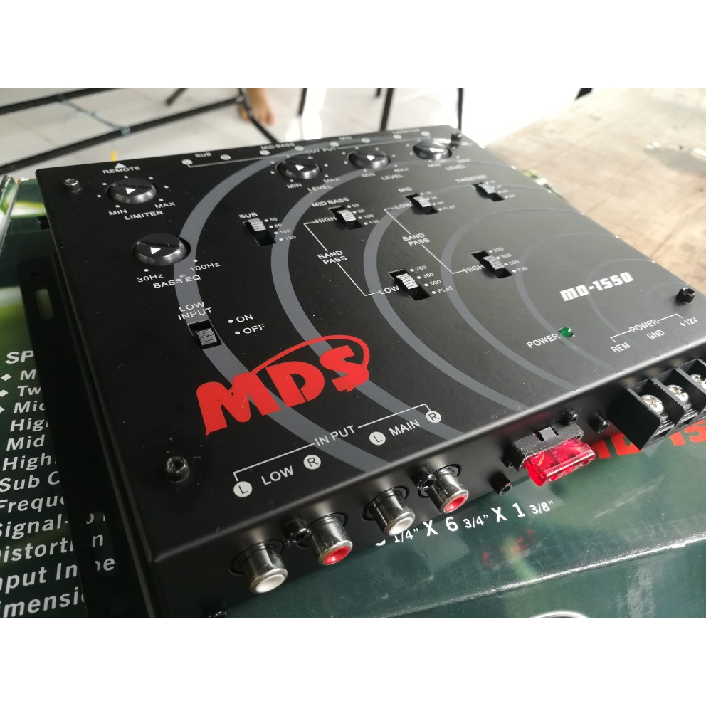 crossover-mds-md-1550-2-4-way-ครอสโอเวอร์รถ-คลอสโอเวอร์-เข้า2ออก4-พร้อมสายรีโมท-ตัดกรองสัญญาณเสียง-electronic-crossover