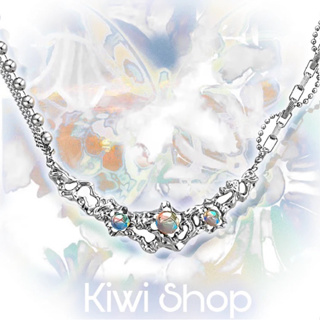 🔥Sale🔥สร้อยคอโลหะคริสตัลแต่งอะไหล่โซ่คล้อง SUMIYAKI Crystal Gothic Necklace พร้อมส่ง