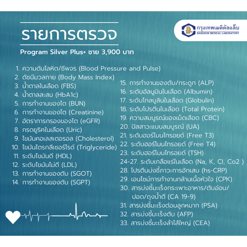 โปรแกรมตรวจสุขภาพ-silver-plus-ชาย