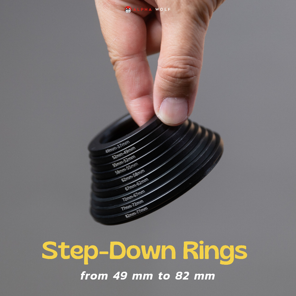 step-up-amp-step-down-ring-adapter-for-all-filters-ชุดแหวนแปลงขนาดฟิลเตอร์-ครบช่วงตั้งแต่-37mm-จนถึง-82mm