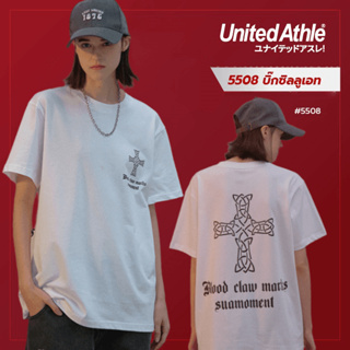 United Athle®  เสื้อยืดผู้หญิง  เสื้อยืดคอกลมแขนสั้น the crucifix ไซส์ใหญเสื้อยืดชายผู้หญิง - สีขาว รุ่น #5508