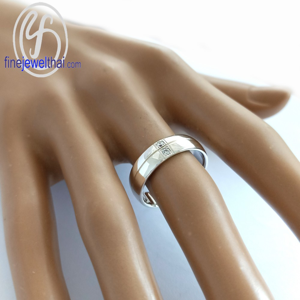 finejewelthai-แหวนเพชร-แหวนเงิน-เพชรสังเคราะห์-เงินแท้925-diamond-cz-silver-ring-r1345cz2p