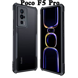 Poco F5 Pro(พร้อมส่งในไทย)เคสกันกระแทกขอบสีหลังใสXiaomi Poco F5 5G/Redmi note12 Turbo/Redmi K60/Redmi K60 Proตรงรุ่น