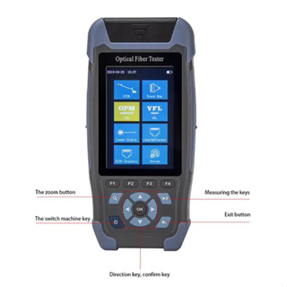 OTDR Reflectometer 9 ฟังก์ชั่นใน 1 Nk3200D เครื่องทดสอบไฟเบอร์ออปติคอล Otdr 24Db/22Db 60Km UPC