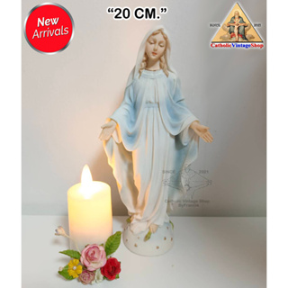 รูปปั้น เซรามิก พระแม่มารีย์หรรษทาน คาทอลิก คริสต์ อังกฤษ the Miraculous Meda Mary Catholic Statue Figurine religion