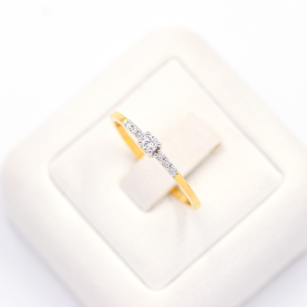 แหวนชูบ่าข้างฝังเพชร-แหวนเพชร-แหวนทองเพชรแท้-ทองแท้-37-5-9k-me948
