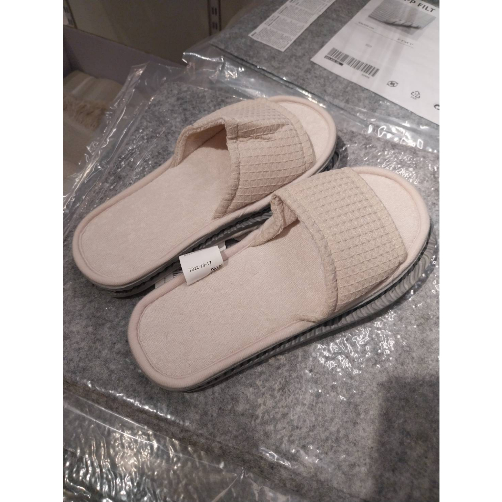 รองเท้าเดินในบ้าน Slippers ikea อิเกีย แท้ 100 SKOVELSJÖN สกูเวลเชิน