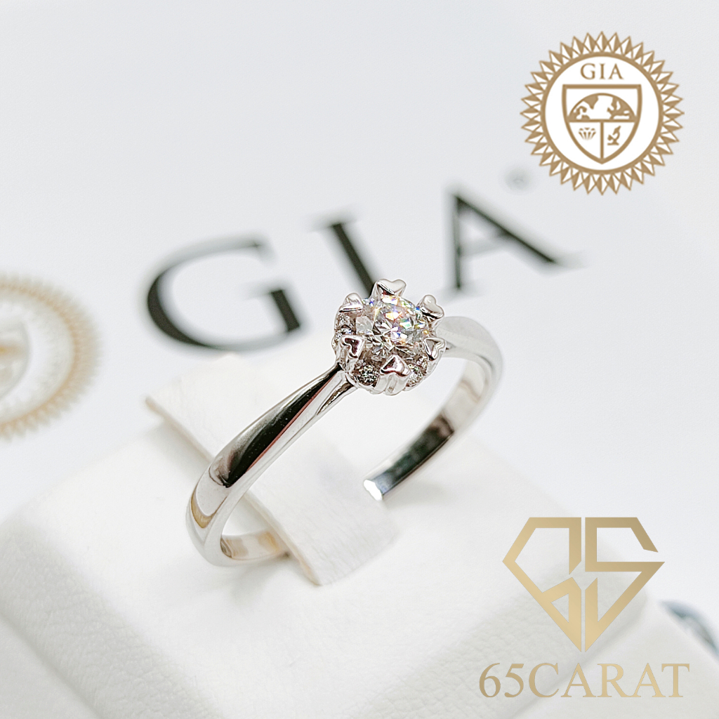 65carat-แหวนเพชรแท้น้ำ100-เพชรรวม-0-21-กะรัต-พร้อมใบเซอร์gia