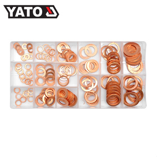 YATO YT-06871 ชุดแหวนทองแดง 150 ตัวชุด (Ø 10 - 20 mm)