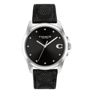 COACH GREYSON รุ่น CO14504112 นาฬิกาข้อมือผู้หญิง สายหนัง สีดำ หน้าปัด 36 มม.