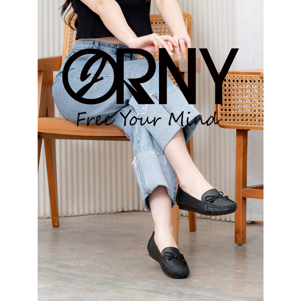 orny-ออร์นี่-feminine-loafers-มีโบว์-รองเท้าส้นแบน-oy1238-1328