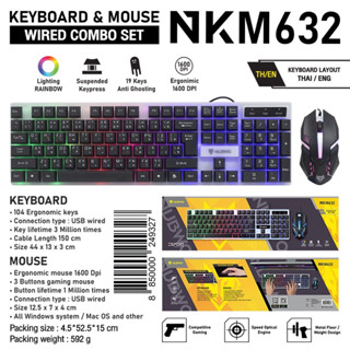 NUBWO NKM-632 Keyboard &amp; Mouse  wired combo set