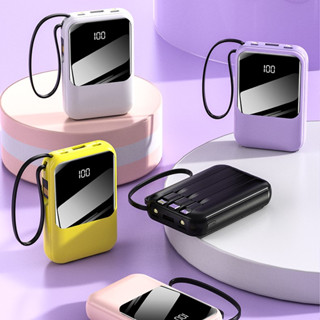 KKSKY powerbank 20000mah With Flash Light สายชาร์จในตัว พาวเวอร์แบงค์ type c แบตสำรอง สำรองแบต พาเวอร์แบงค์