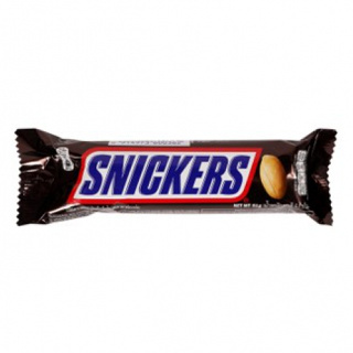 Snickers ช็อกโกแลตสนิกเกอร์ส ถั่วลิสงคาราเมล และนูกัตเคลือบช็อกโกแลตนม 51 กรัม