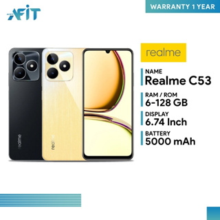 (แถมฟิล์ม) Realme C53 (6+128GB) หน้าจอขนาด 6.74 นิ้ว  กล้อง AI 50MP แบตเตอรี่ 5,000 mAh lI ประกันศูนย์ไทย 1 ปี