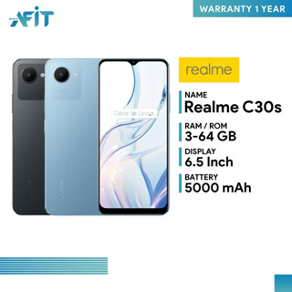 Realme C30S (3+64GB) (4+64GB) จอ 6.5 นิ้ว แบตเตอรี่ 5000 mAh สแกนลายนิ้วมือด้านข้างฉับไว lI ประกันศูนย์ไทย 1 ปี