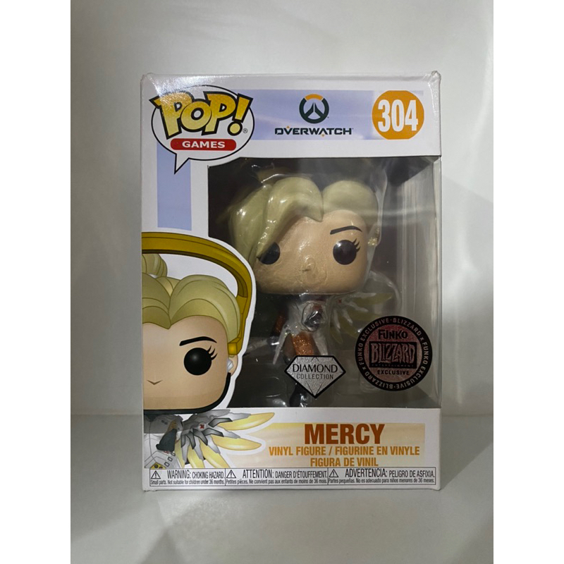 Funko Pop Mercy (Cobalt) Overwatch Diamond Special Edition Exclusive ...