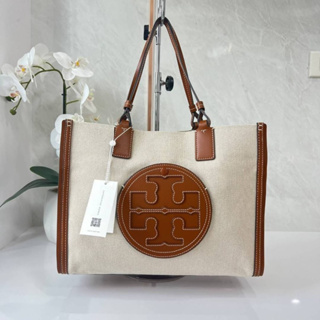 TORY BURCH ELLA CANVAS SMALL TOTE