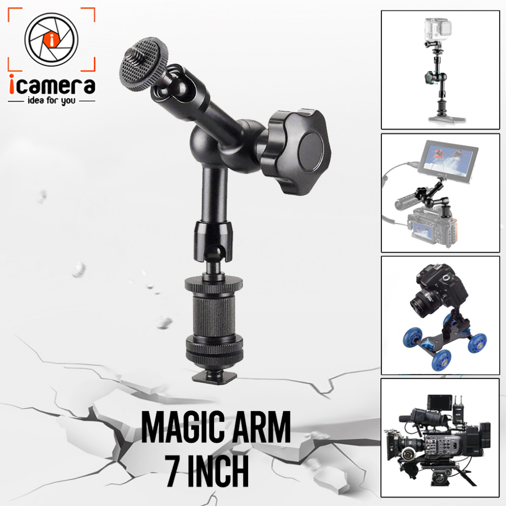 Magic Arm 7 นิ้ว แขนต่อเพิ่มอุปกรณ์เสริม สกรู 1/4 นิ้ว ใช้ได้ทั้ง กล้อง ...