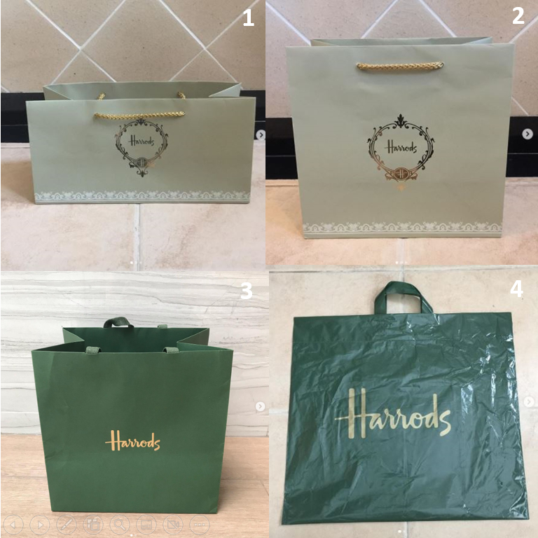 ถุง-ถุงกระดาษ-แบรนด์-harrods-ของแท้-มาจาก-shop-แน่นอน-สีเขียวเข้ม-เป็นสีของแบรนด์-และมีชื่อของแบรนด์สีทอง-สวยมาก