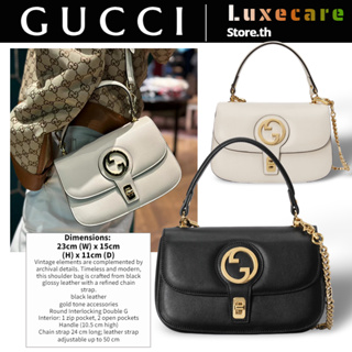 กุชชี่👜Gucci GG Blondie Women/Shoulder Bag สุภาพสตรี/กระเป๋าสะพายไหล่/กระเป๋าร่อซู้ล/กระเป๋าถือ