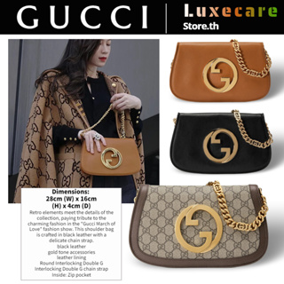 กุชชี่👜Gucci GG Blondie Women/Shoulder Bag สุภาพสตรี/กระเป๋าสะพาย/กระเป๋าร่อซู้ล/กระเป๋าสตางค์