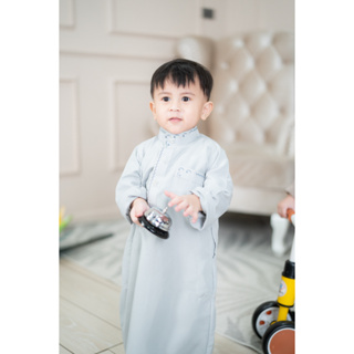 BA16 โต้บเด็กแขนยาว  โต๊ปเด็กแขนยาวเหมาะสำหรับ เด็กเดือน-2ปี โต้ปสีขาว โต้บเด็กแขนยาว เด็กชาย อิสลาม มุสลิม เสื้อผ้าเด็ก