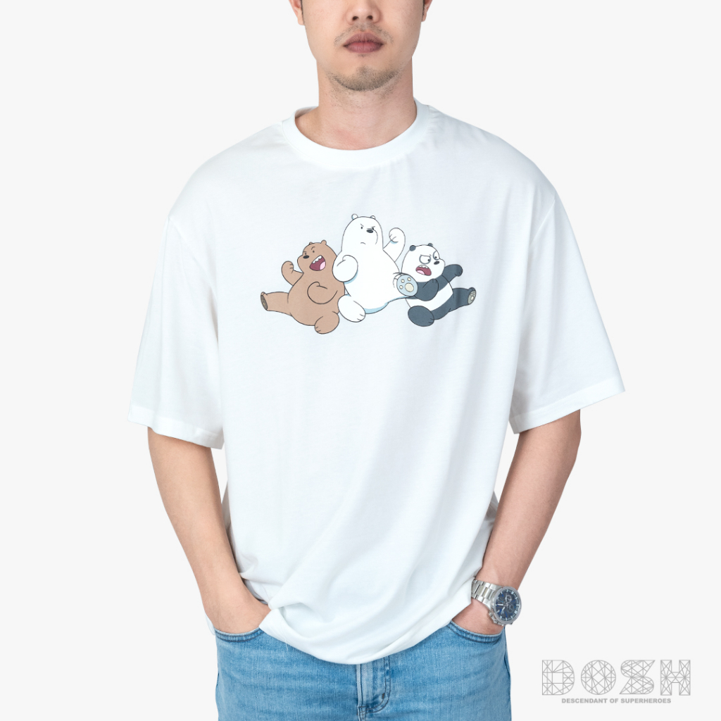 dosh-oversized-short-sleeve-t-shirts-we-bare-bears-เสื้อยืดโอเวอร์ไซส์-fbbmt5046-ow