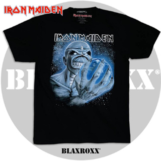 Blaxroxx เสื้อวง ลิขสิทธิ์แท้ Iron Maiden (IRM013) เสื้อยืดคอกลมแขนสั้น สกรีนลาย วินเทจ