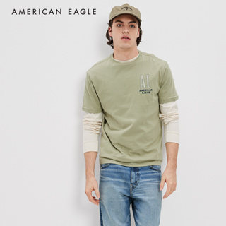 American Eagle Super Soft Logo Graphic T-Shirt เสื้อยืด ผู้ชาย กราฟฟิค (NMTS 017-2861-343)