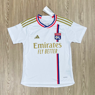 เสื้อบอล Lyonnais ตัวอัพเดตล่าสุด 2023/2024 เนื้อผ้าโพลีเอสเตอร์ เกรดแฟนบอล AAA