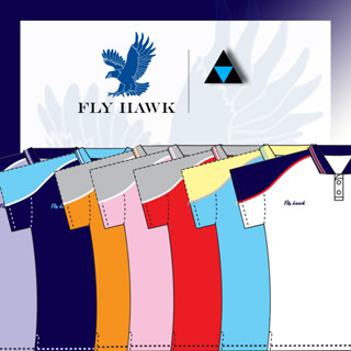 เสื้อโปโลหญิง เสื้อคอปกแขนสั้น เสื้อโปโลสีพื้น FLY HAWK FLYHAWK รุ่น A348 ของแท้ 100%