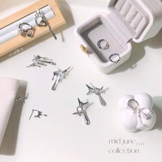 earika.earrings - ต่างหูเงินแท้ S92.5 (เจาะ) เหมาะสำหรับคนแพ้ง่าย - คอลเลคชั่นกลางเดือนมิถุนายน 2023