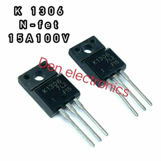 K1306 ทรานซิสเตอร์ มอสเฟต MOSFET N Channel 15A100V TO 220 สินค้าพร้อมส่ง ออกบิลได้ (ราคาต่อตัว)