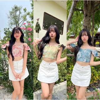 Butterfly Top🦋ทรงปีกผีเสื้อ สายเดี่ยวรุ่นใหม่ ปาดไหล่