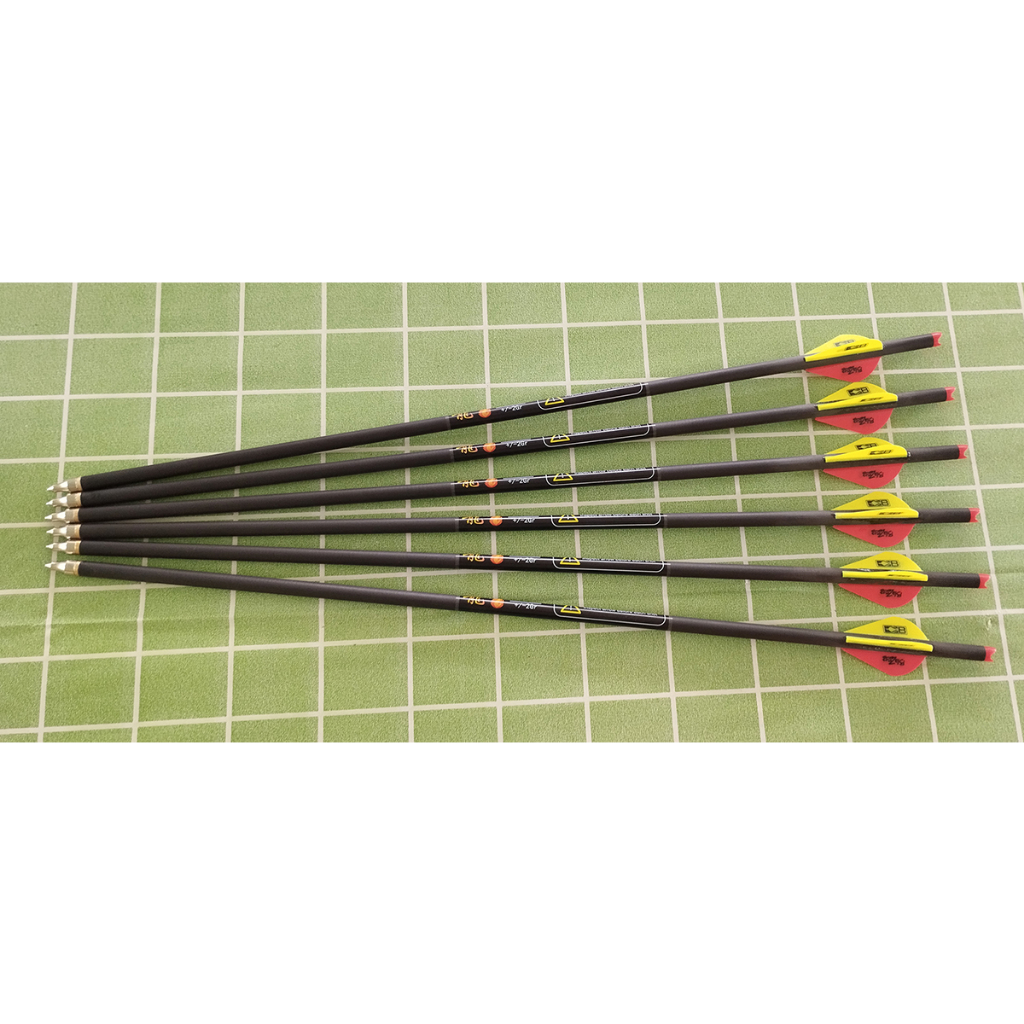 PURE CARBON BOLTS 20"/430gr for HighSpeed Crossbow (Blazer Vanes
