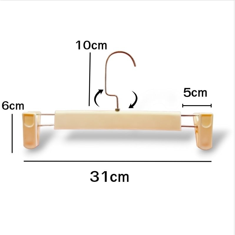 ไม้แขวนแบบหนีบ-ไม้หนีบกางเกง-หนีบกระโปรง-พลาสติกตะขอเหล็กหมุนได้สามารถเลื่อนได้10-12-มีแพ็ค-6-ชิ้น-12-ชิ้น