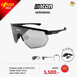 Scicon AEROWING Black : Multimirror Silver Lens แว่นตากันแดด สำหรับทุกกีฬา