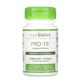 Hyperbiotics Pro-15 Probiotics, 5 Billion CFU ขนาด 60 เม็ด