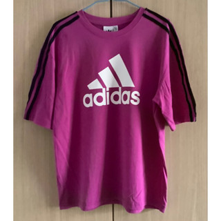 เสื้อผ้ายืดทรงกว้างAdidasป้ายติดไซด์mอก40”ยาว25”