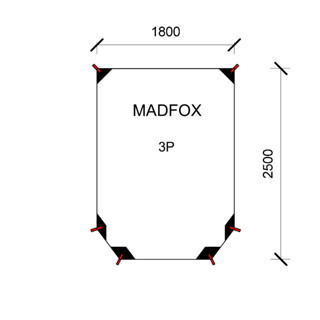 กราวชีท แผ่นปูรองเต็นท์ Madfox 3p ตรงรุ่น